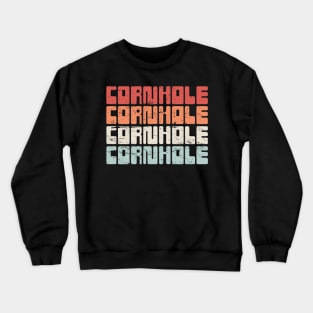 Vintage CORNHOLE Text Crewneck Sweatshirt